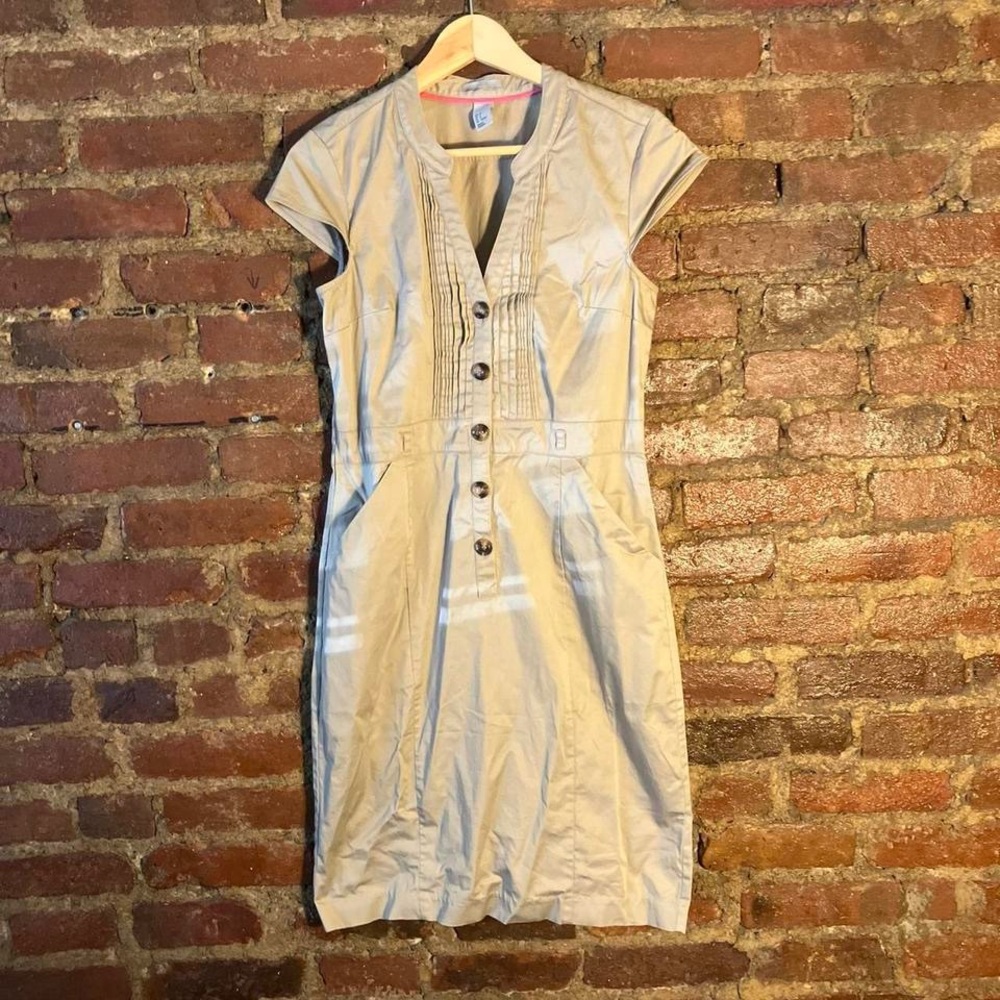 H&M Beige Button-Down Dress
